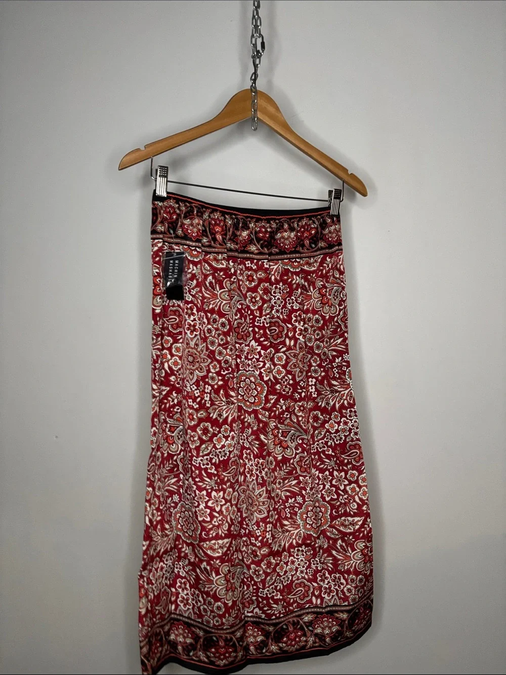 Vintage Faux Wrap Midi Skirt Sag Harbor Y2K